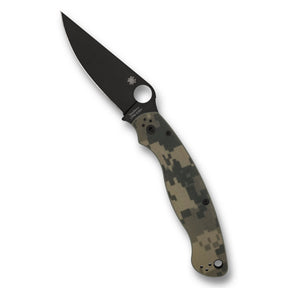 Spyderco MILITARY 2 Digital Camo lama nera, filo liscio
