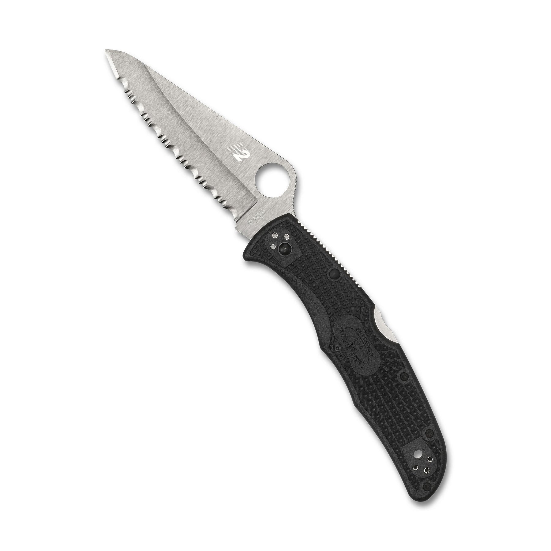 Spyderco PACIFIC SALT 2 Nera, seghettato