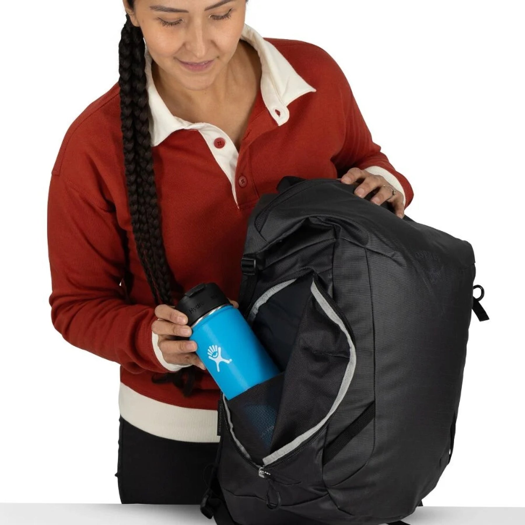 Zaino Osprey Transporter Zinch da 22 litri, chiusura roll-top impermeabile, spallacci imbottiti, ideale per uso quotidiano, viaggio o trekking leggero