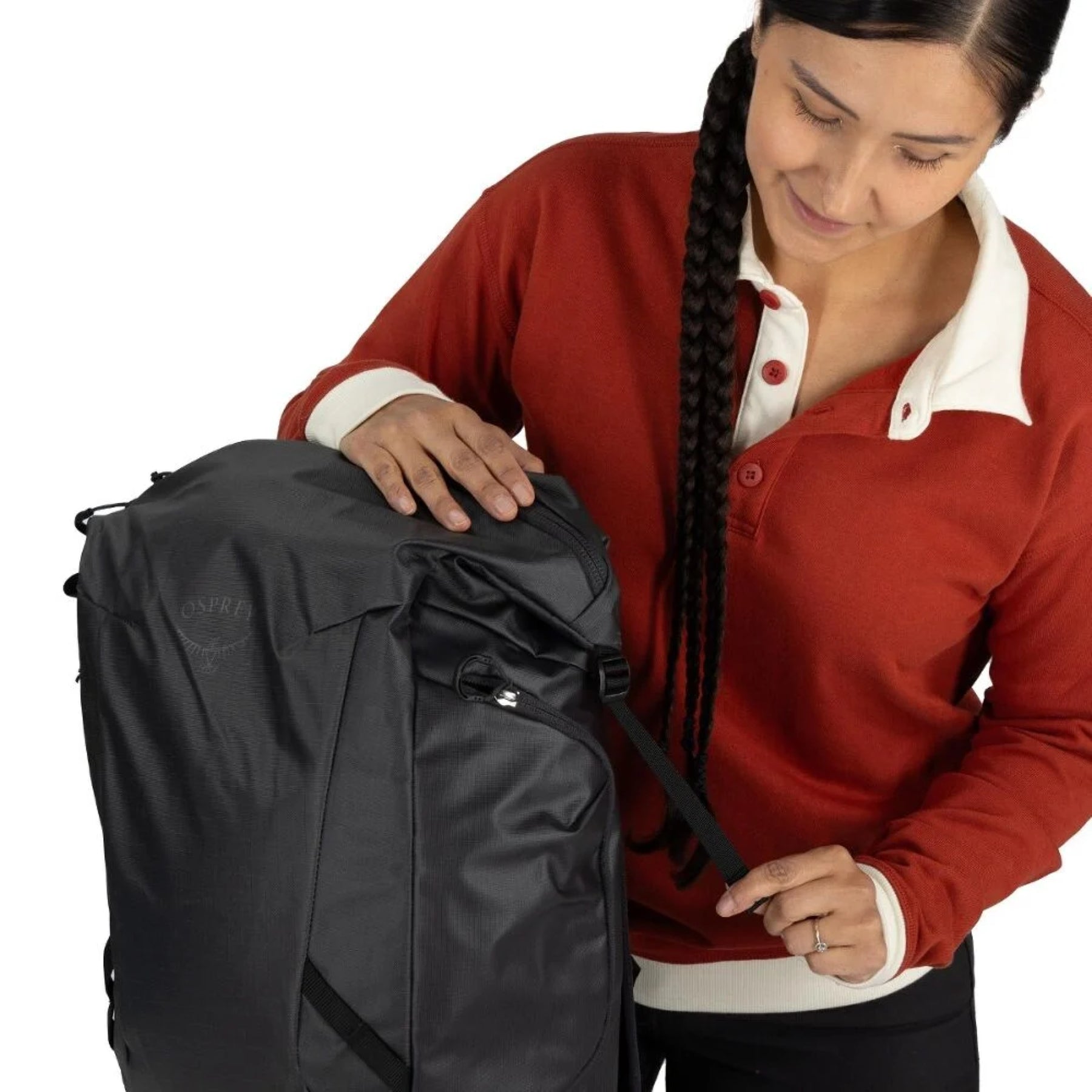 Zaino Osprey Transporter Zinch da 22 litri, chiusura roll-top impermeabile, spallacci imbottiti, ideale per uso quotidiano, viaggio o trekking leggero