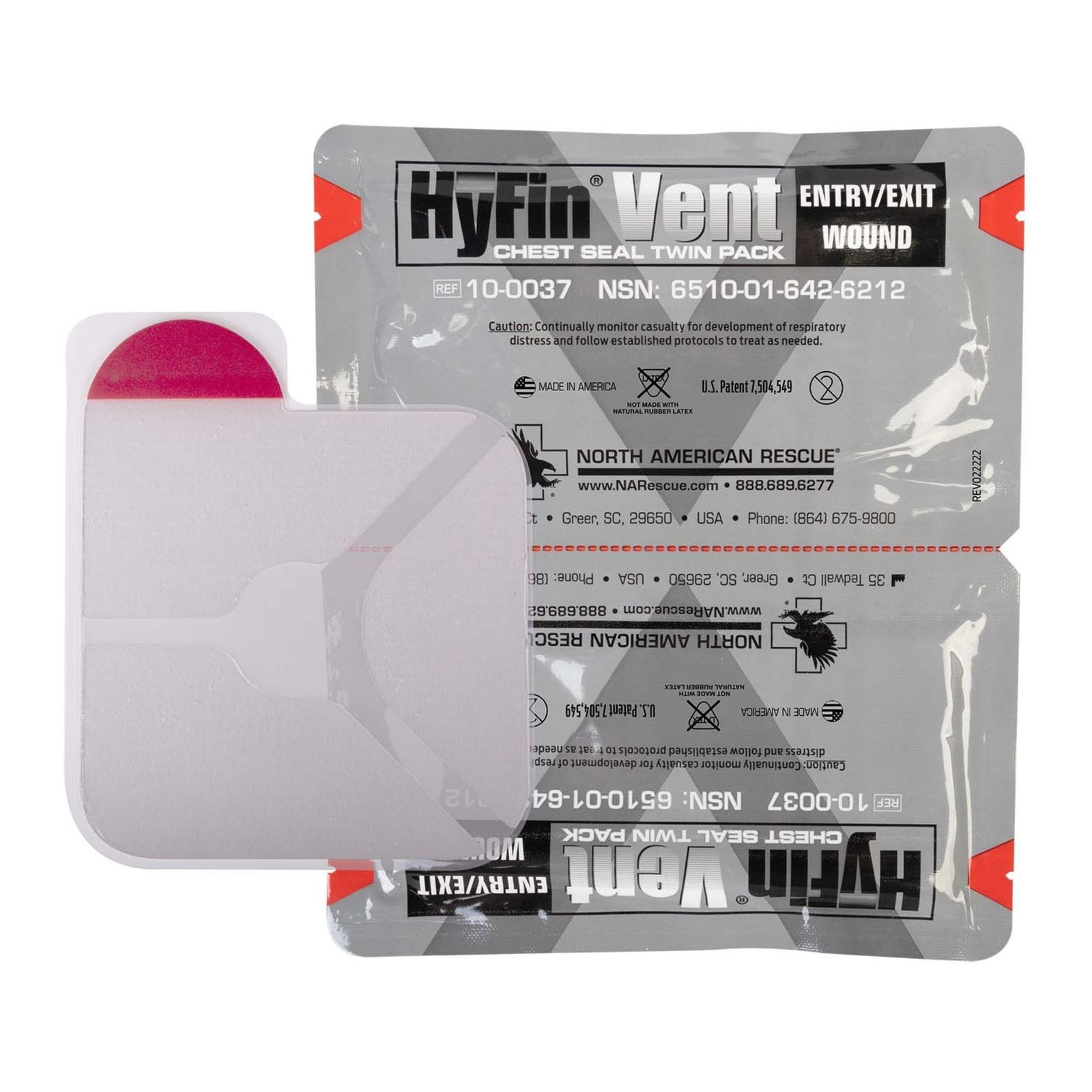 north american rescue HYFIN VENT CHEST SEAL TWIN PACK