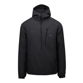 Giacca imbottita Helikon-Tex Wolfhound Hoodie Lite colore Black, vista frontale — ultraleggera, strato Level 3