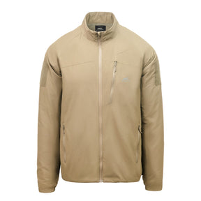 Giacca imbottita Helikon-Tex Wolfhound Lite colore Khaki, vista frontale — ultraleggera, strato Level 3