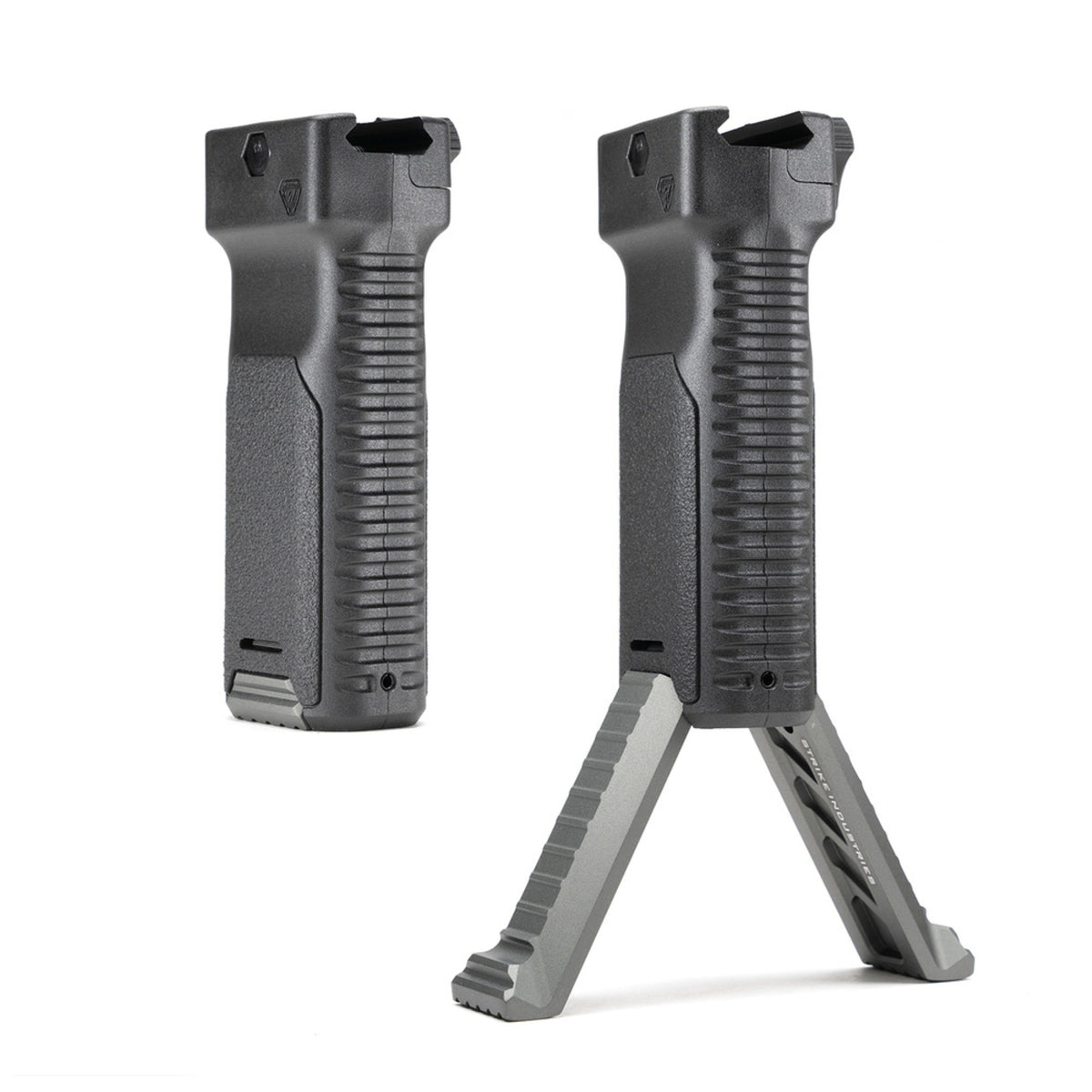 STRIKE IND. | STRIKE FOREGRIP WITH BIPOD - Impugnatura anteriore / bipiede - BackPacco - BP-STRIKE-SI-AR-AL-BIPOD-GY