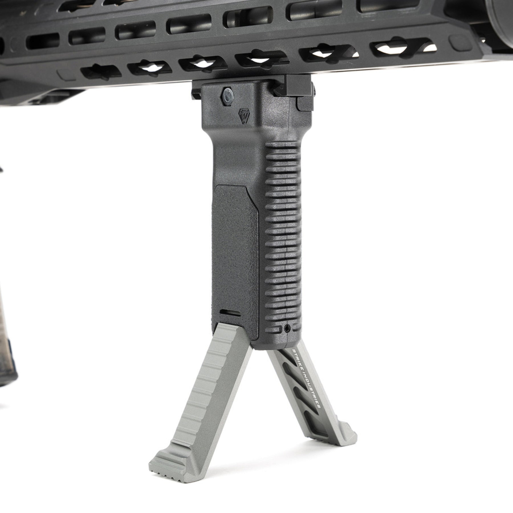 STRIKE IND. | STRIKE FOREGRIP WITH BIPOD - Impugnatura anteriore / bipiede - BackPacco - BP-STRIKE-SI-AR-AL-BIPOD-GY