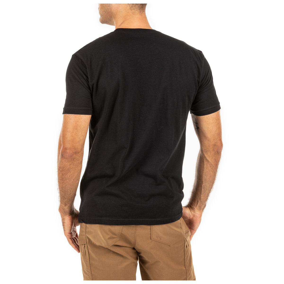 t-shirt di 5.11 crossed axe mountain per uomo, nera - vista retro