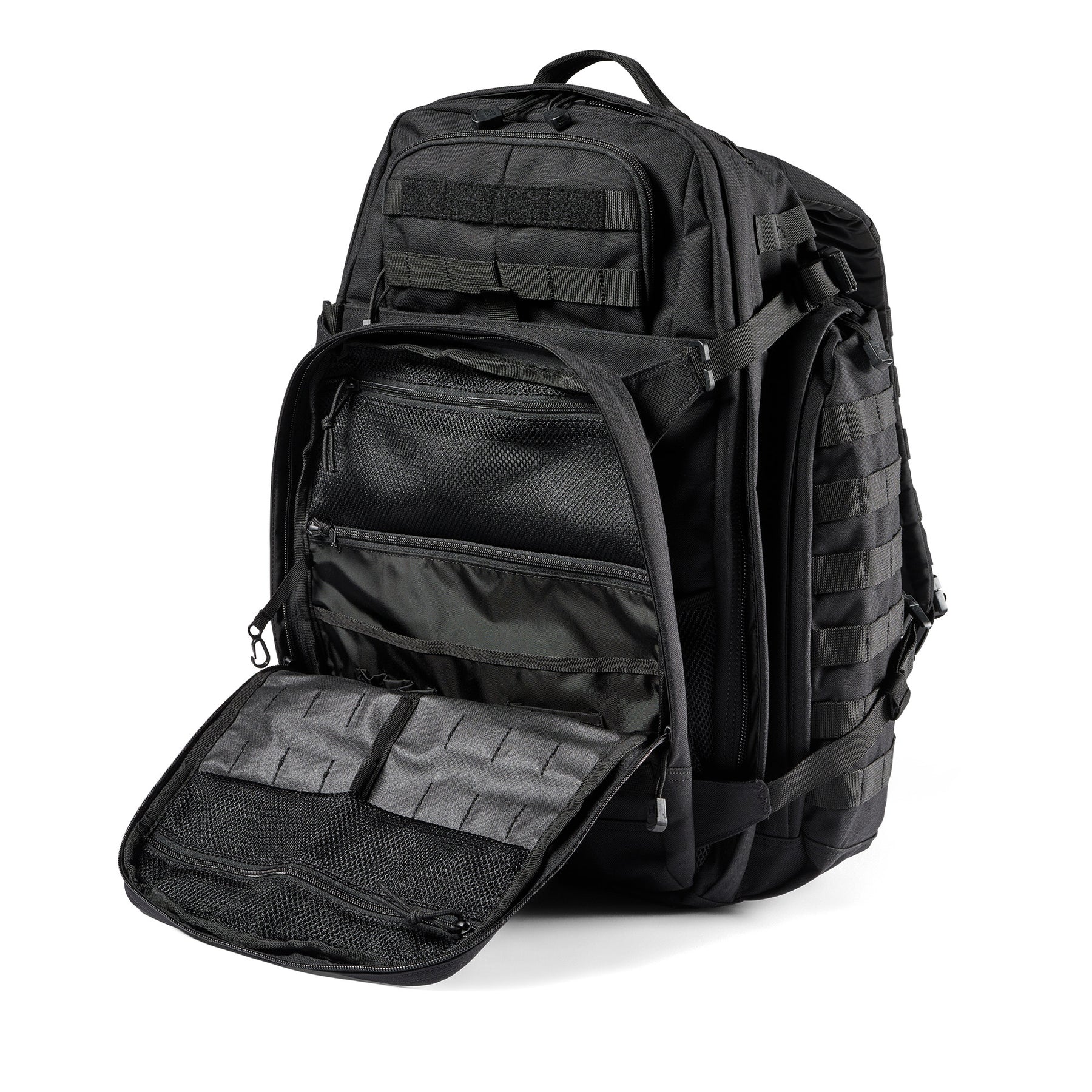 Zaino RUSH72 2.0 di 5.11 Tactical Black (nero) - vista tasca anteriore admin