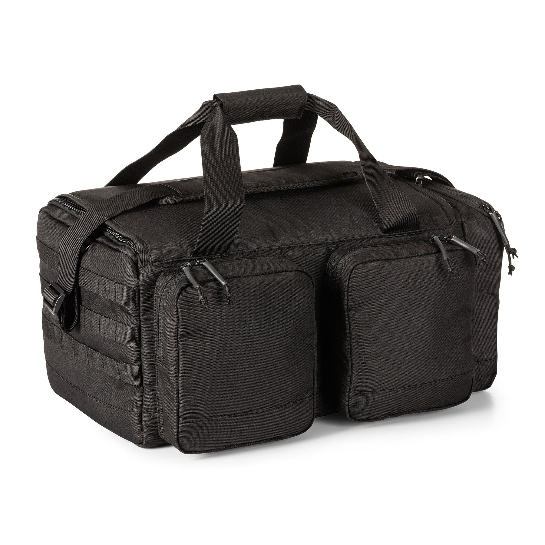 Range Ready Trainer Bag di 5.11 nera vista retro inclinata chiusa