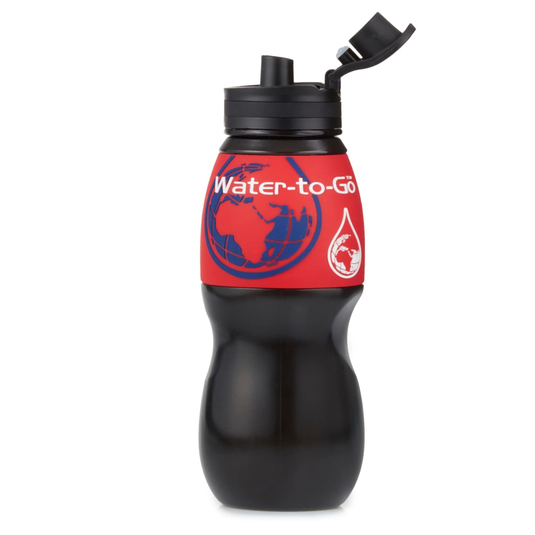 borraccia filtrante water-to-go classic rossa aperta
