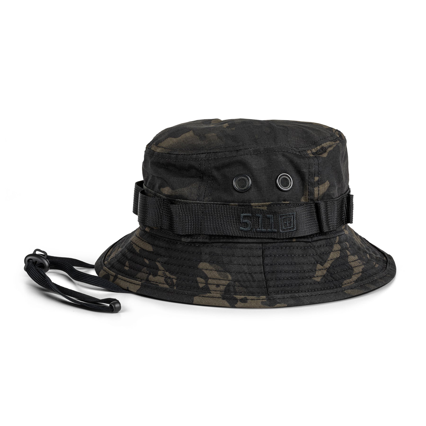 Capppello boonie hat di 5.11 - black multicam - vista laterale