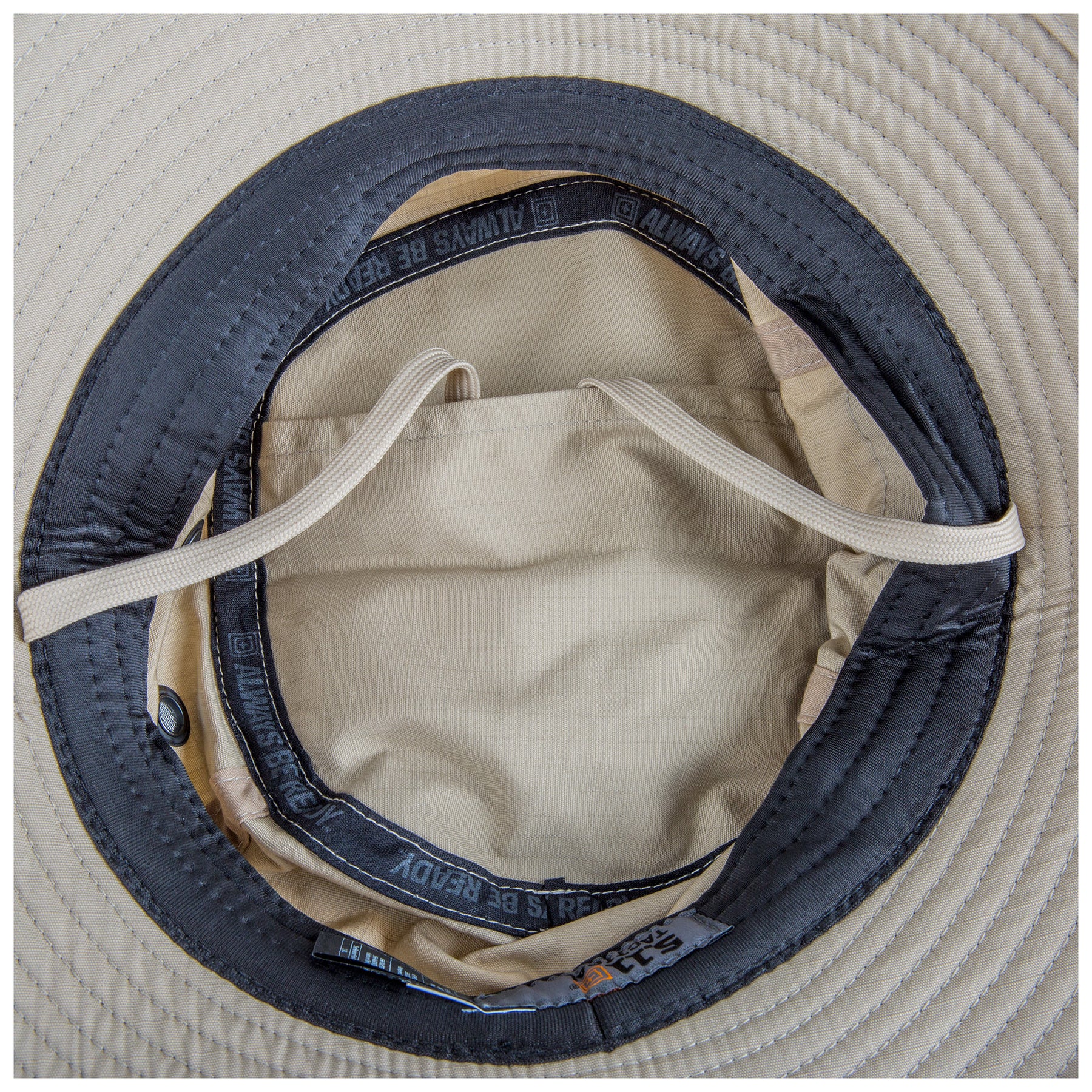 Capppello boonie hat di 5.11 - sabbia tdu khaki- vista interno