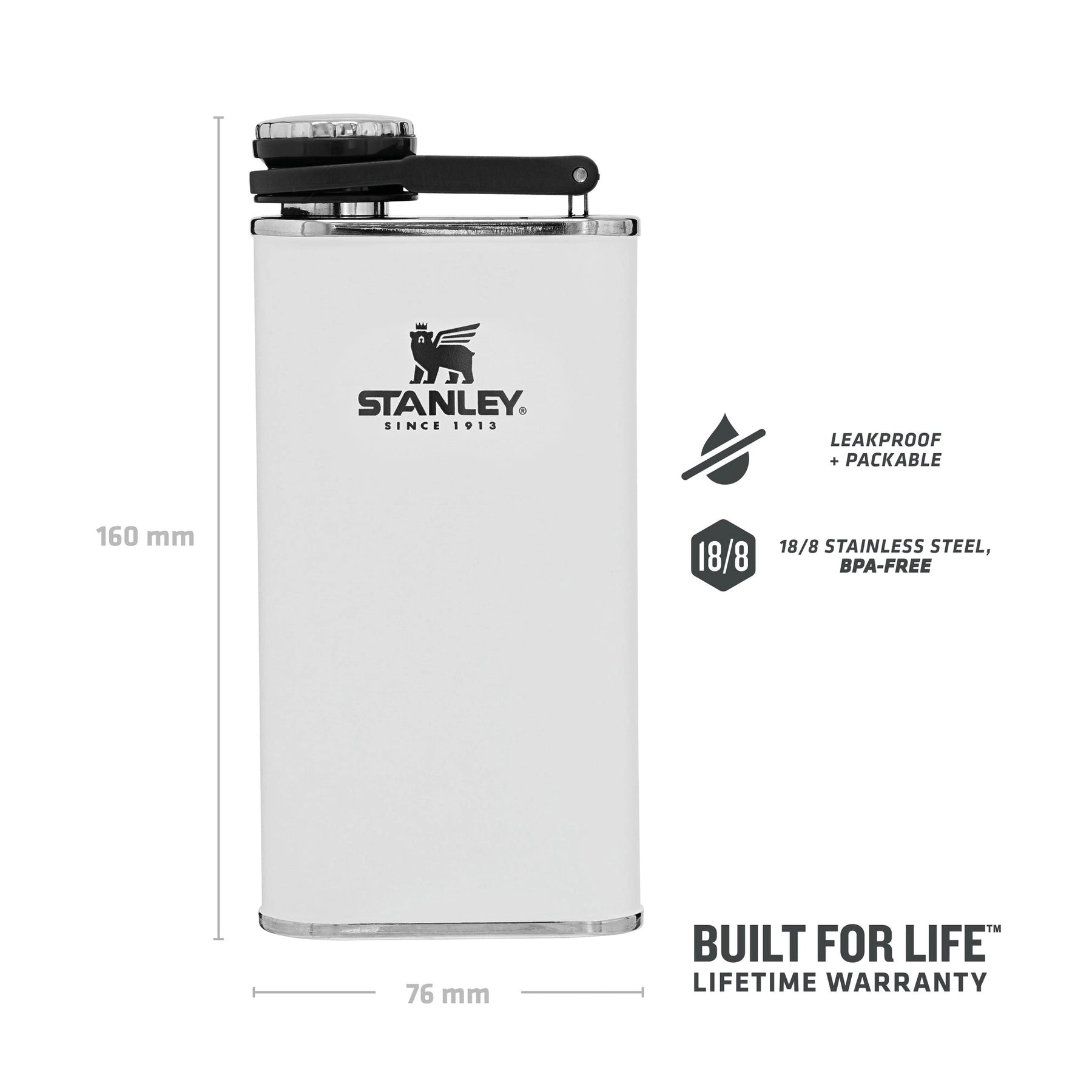 STANLEY CLASSIC EASY FILL WIDE MOUTH FLASK  polar infografia