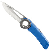 coltello petzl spatha blu aperto
