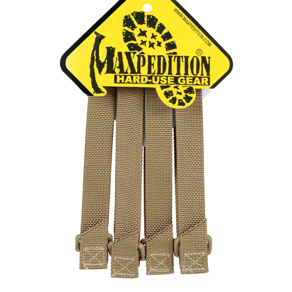 Le TacTie di Maxpedition nella variante khaki da 12.7cm nella loro confezione